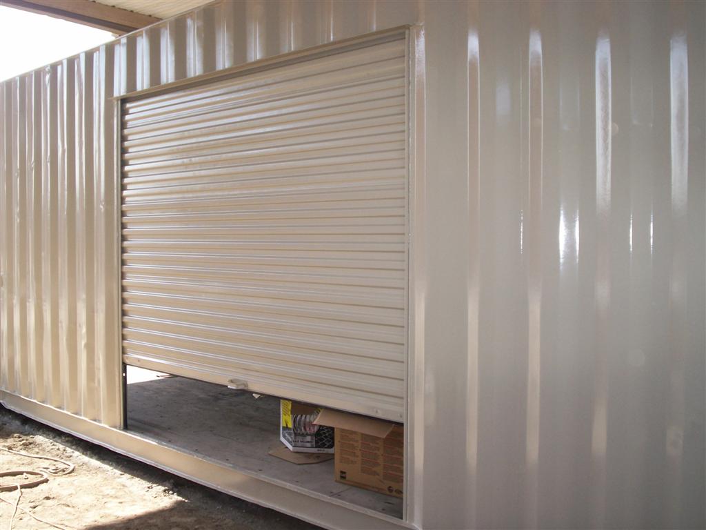 roll up door on shipping container