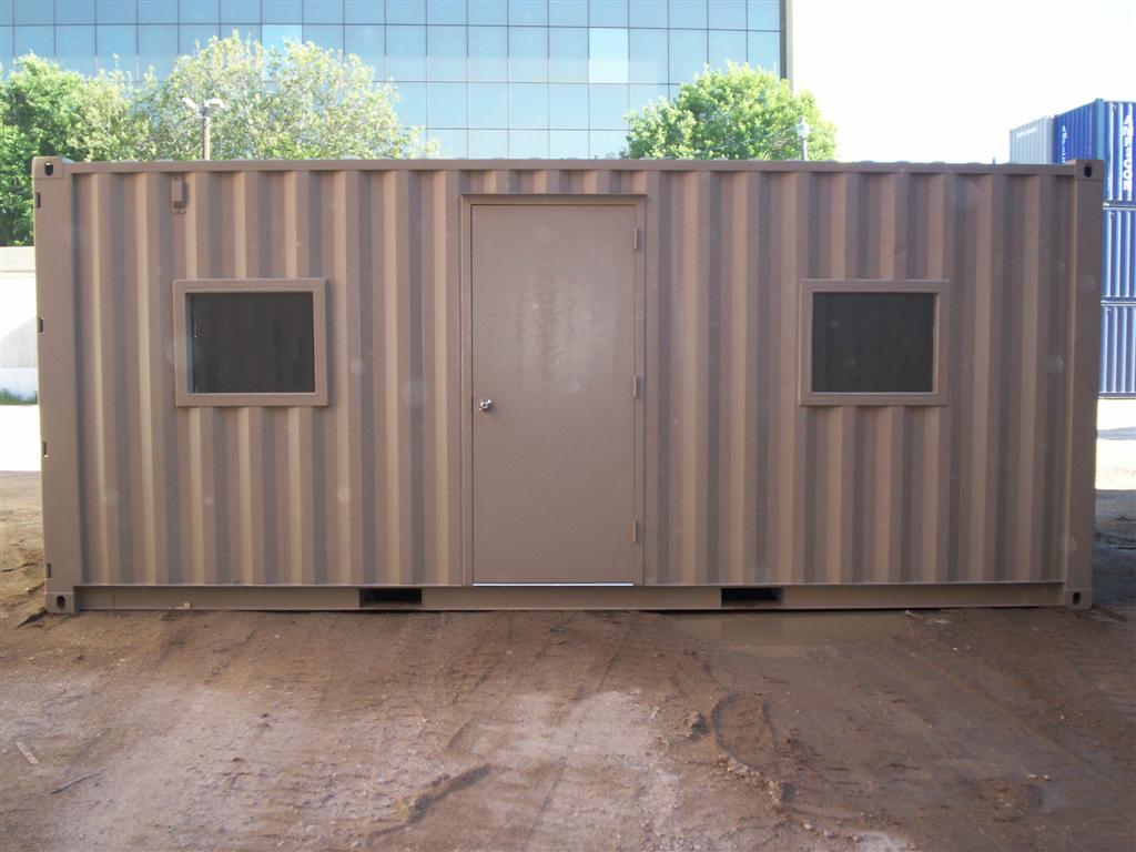 door and windows added to shipping container