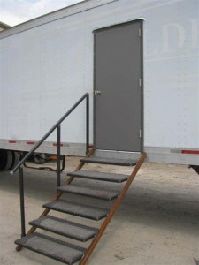Elevated Stairs to a Custom Door