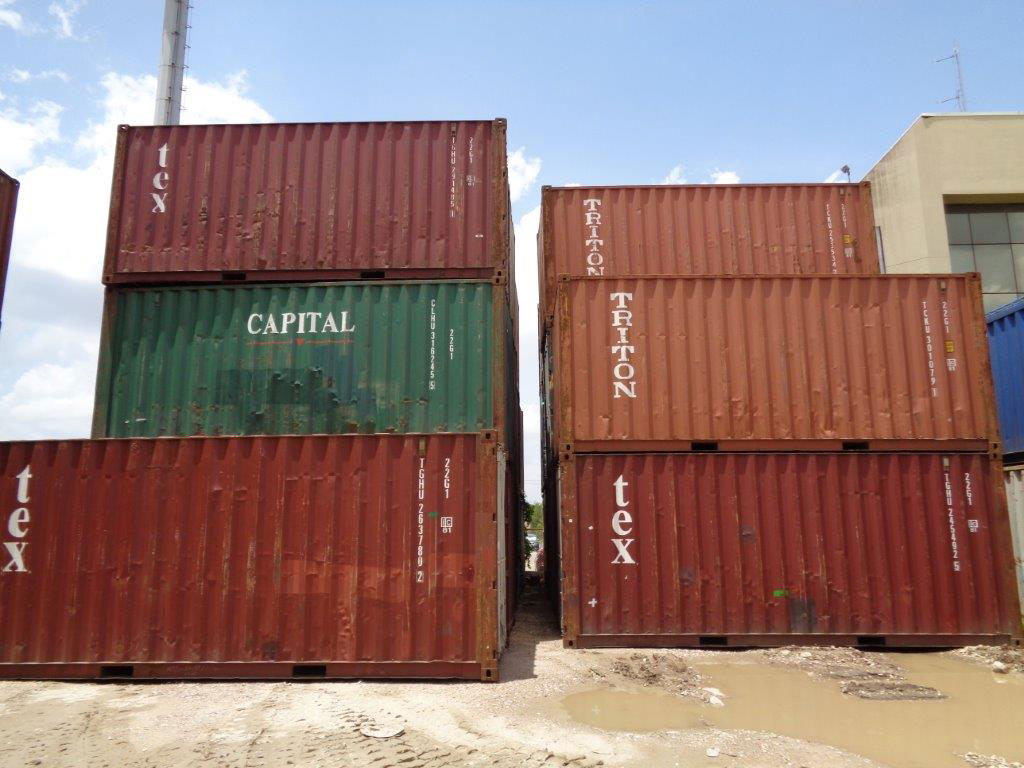 20-ft shipping containers used