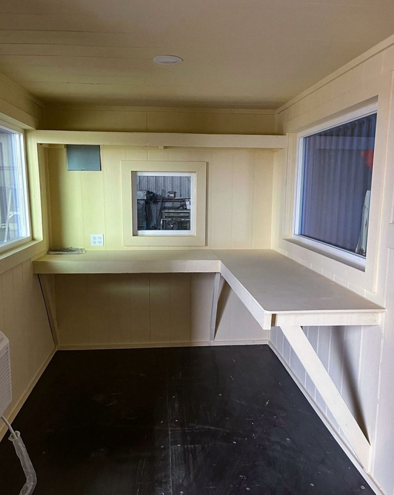 shipping container office modification